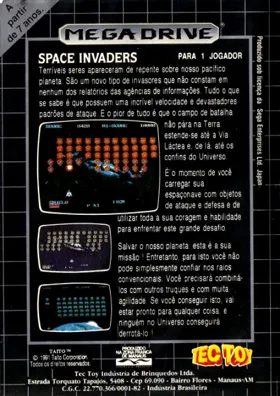 Space Invaders '91 (USA) box cover back